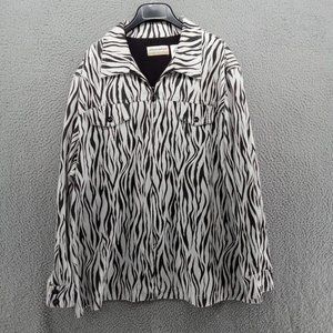 Alfred Dunner Jacket Womens 24W Plus Size White‎ Black Zebra Print Full Zip